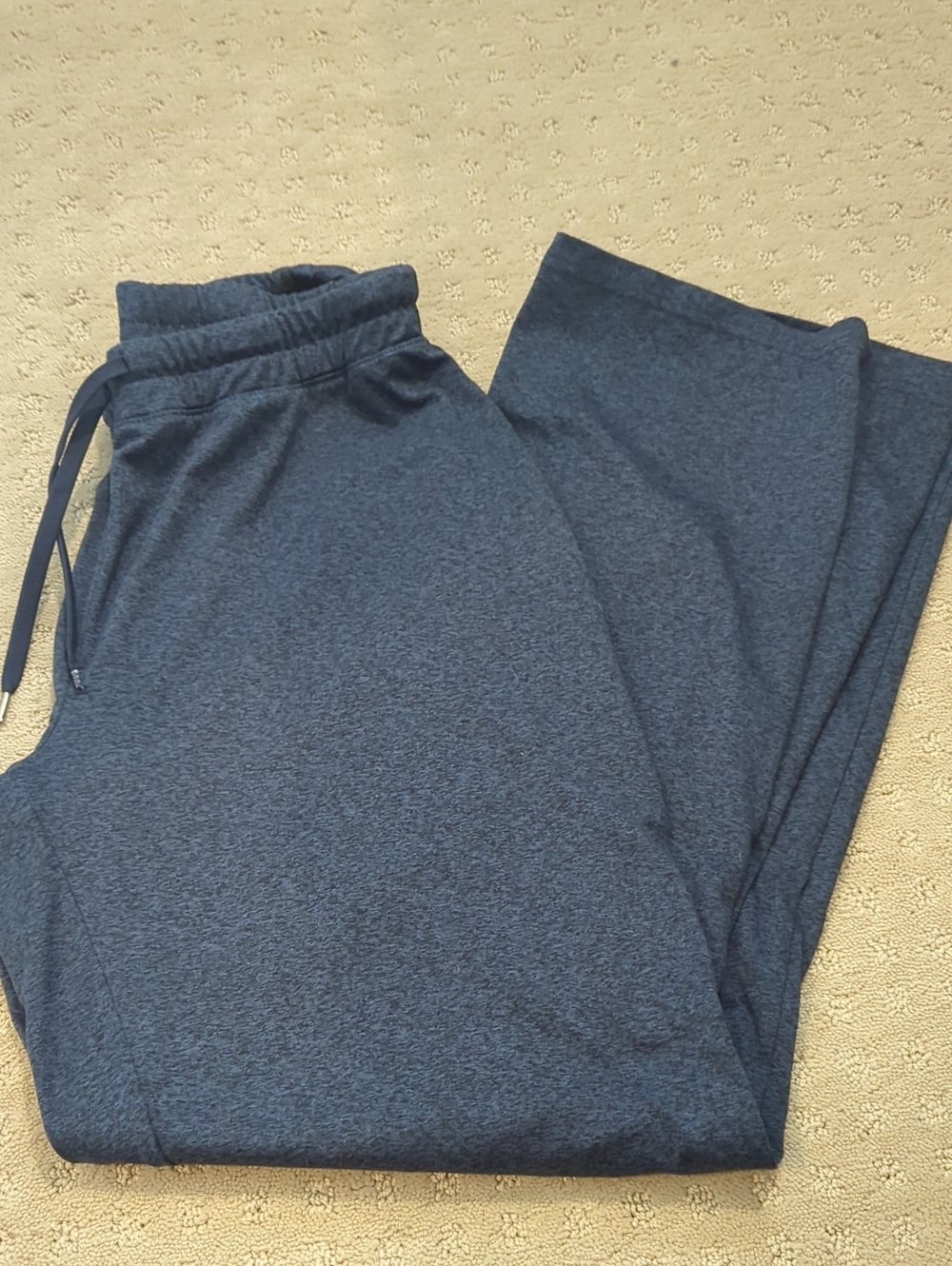 Quince Women's Heather Navy Drawstring Track Pants